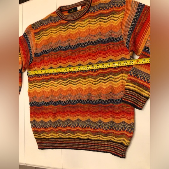 Coogi style cotton blend knit sweater - Picture 6 of 13